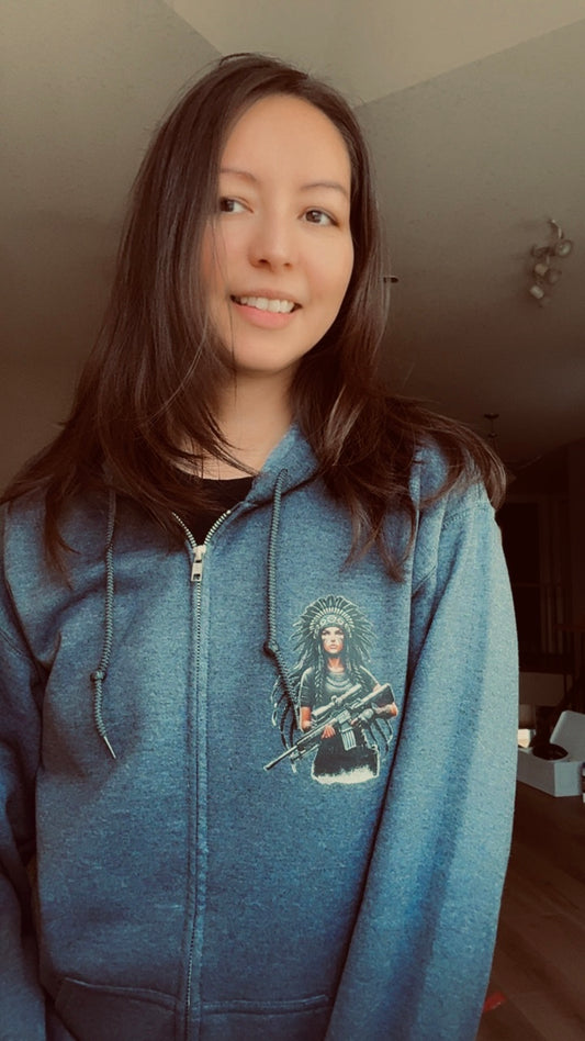 Deadly Auntie Warrior Zip-Up Hoodie