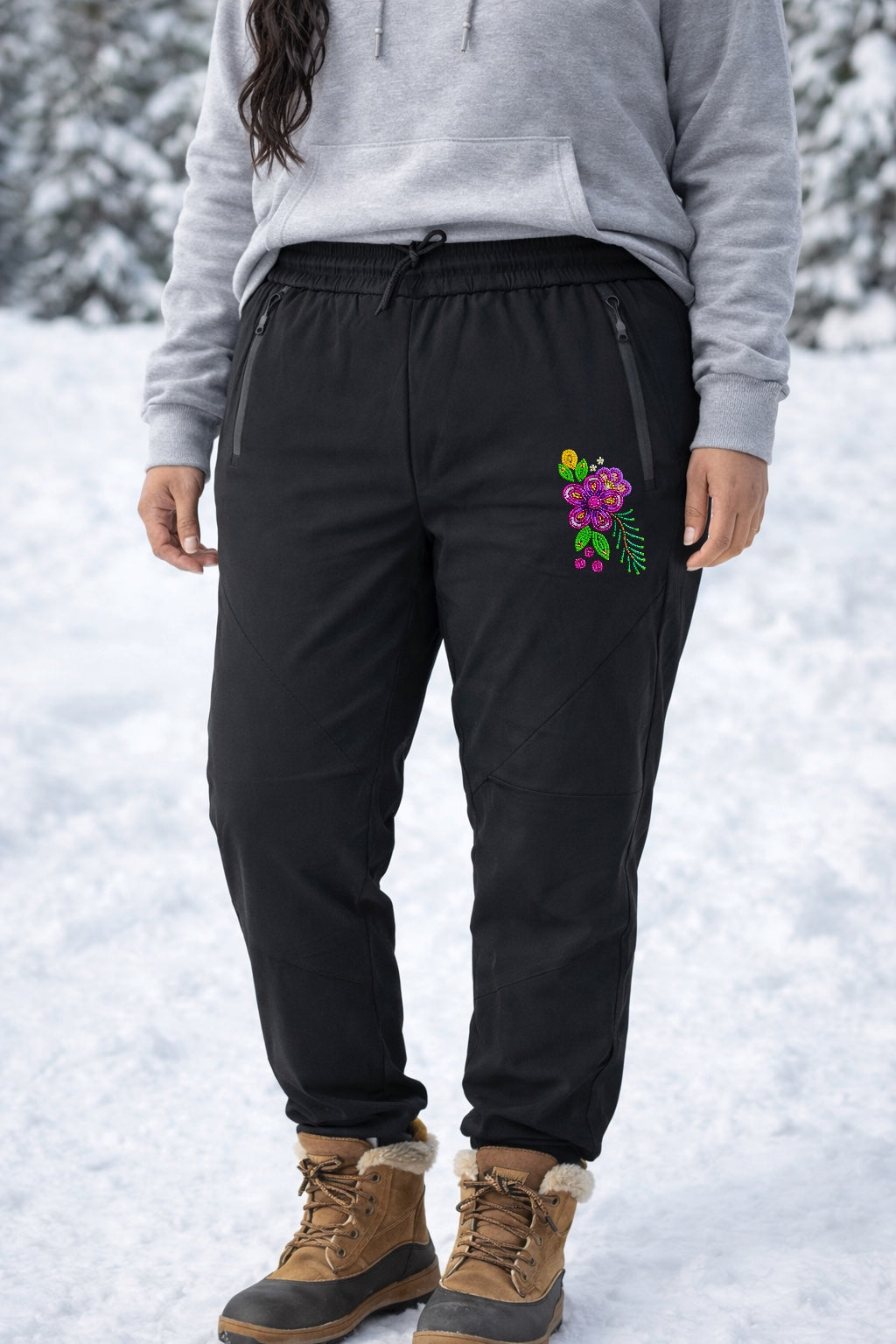 Pink Berry Floral Windpants